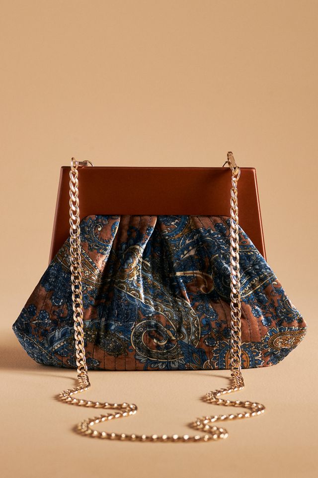 Pleated Velvet Clutch #1