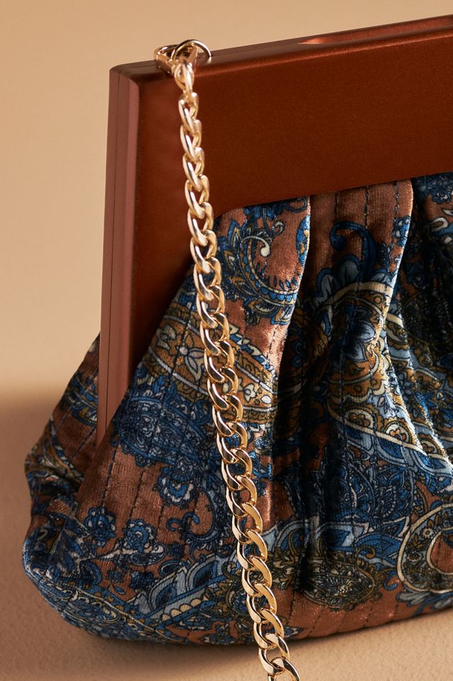 Pleated Velvet Clutch #2
