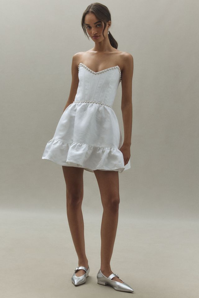V. Chapman Evie Strapless Fit & Flare Brocade Mini Dress #1