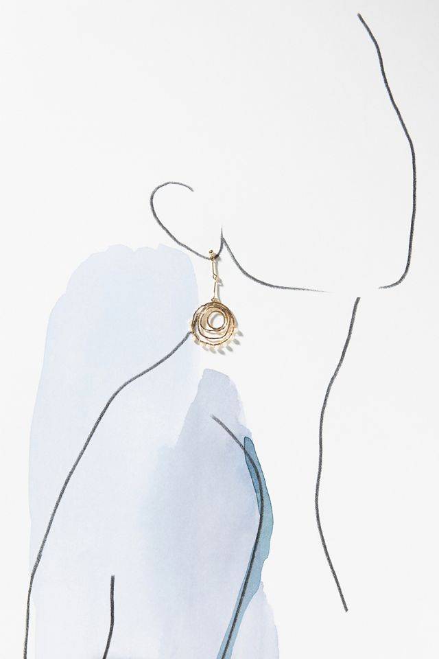Pearl Spiral Drop Earrings #2
