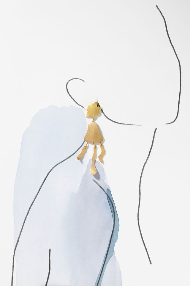 Star Top Drop Earrings #2