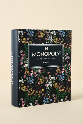 By Anthropologie Monopoly Floral Bookshelf Game In Blue