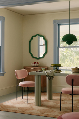 Anthropologie Velvet Tashi Dining Chair In Pink
