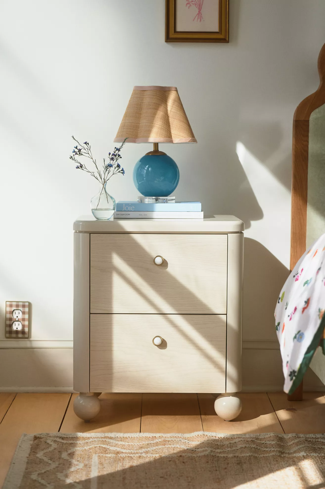 Tasha Lacquer Two-Drawer Nightstand - thumbnail 6