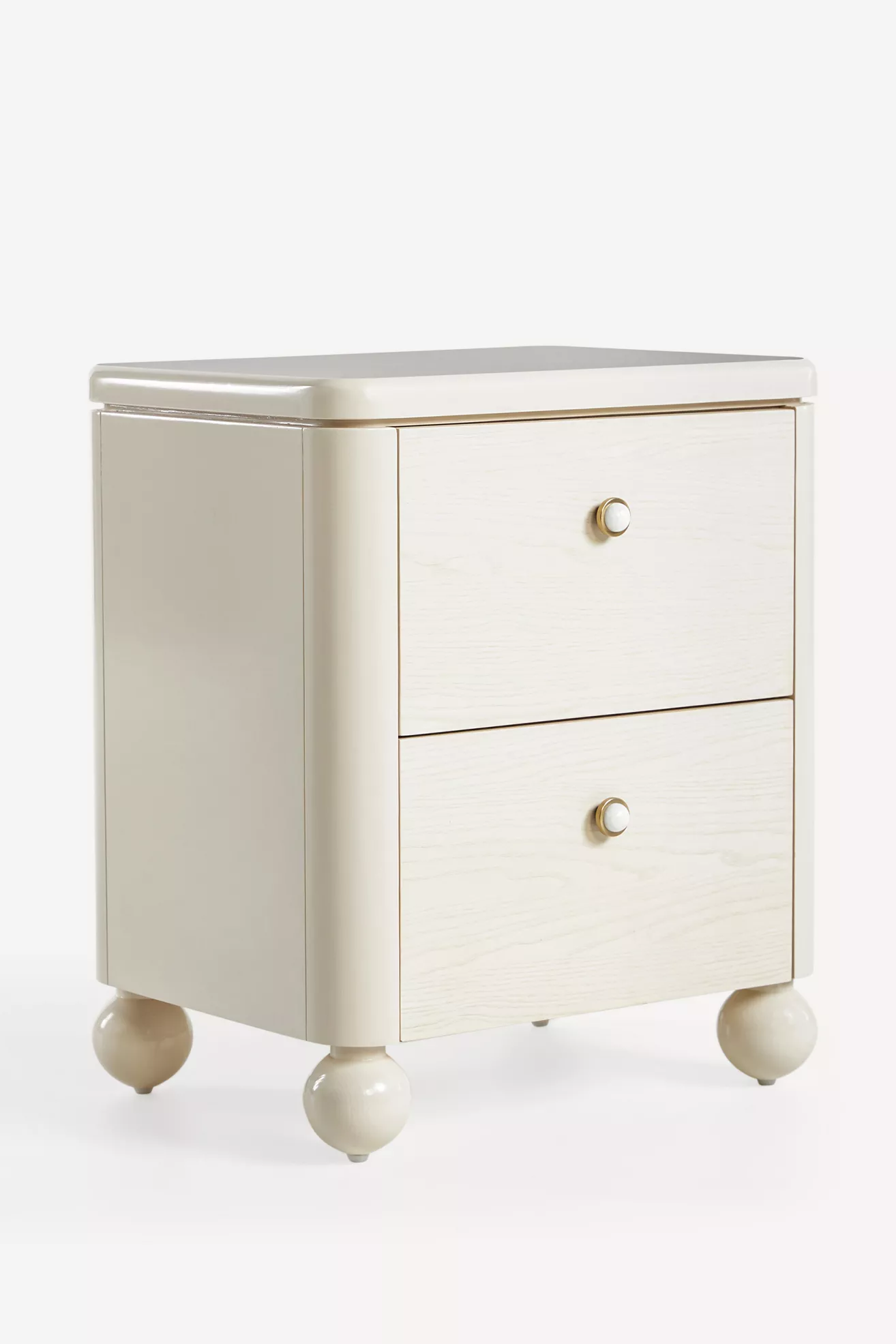 Tasha Lacquer Two-Drawer Nightstand - thumbnail 8