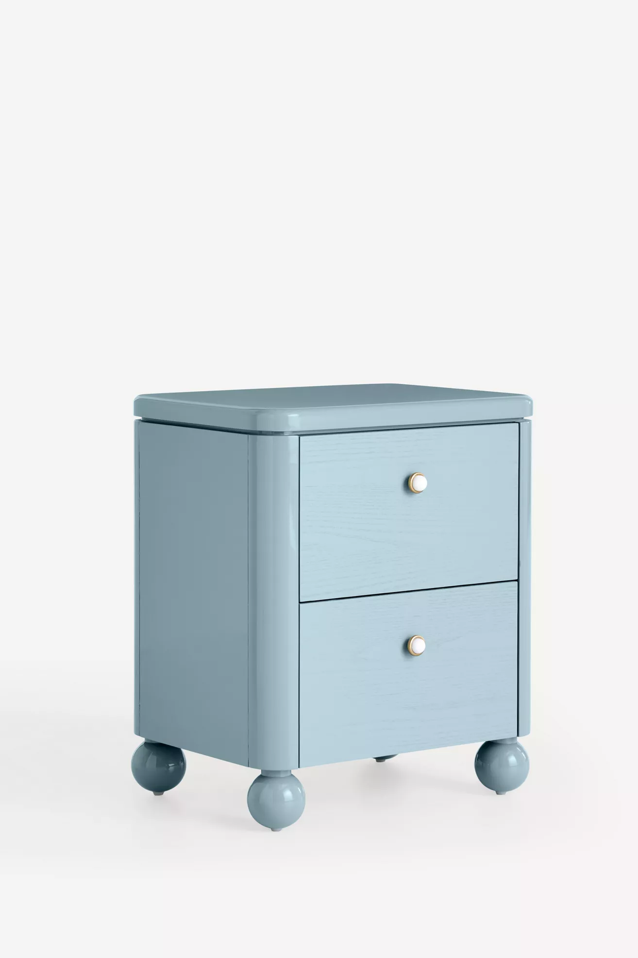 Tasha Lacquer Two-Drawer Nightstand - thumbnail 3