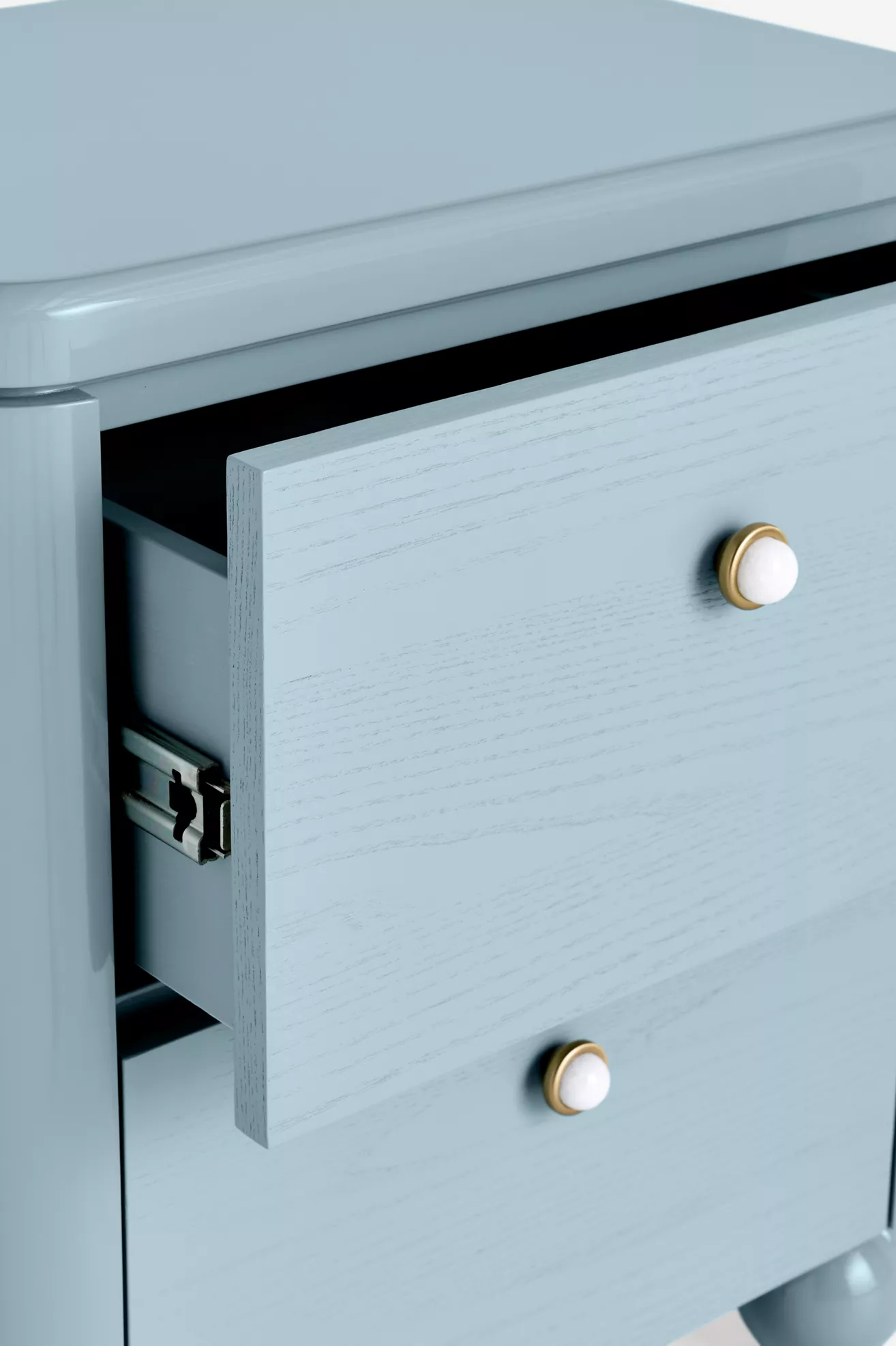 Tasha Lacquer Two-Drawer Nightstand - thumbnail 4