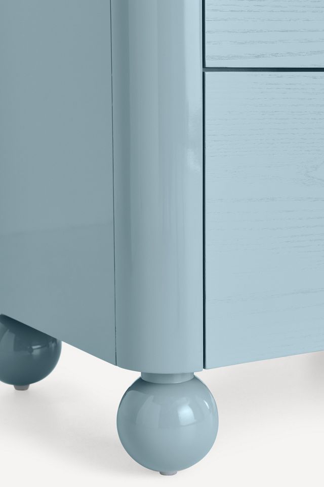 Tasha Lacquer Two-Drawer Nightstand #4