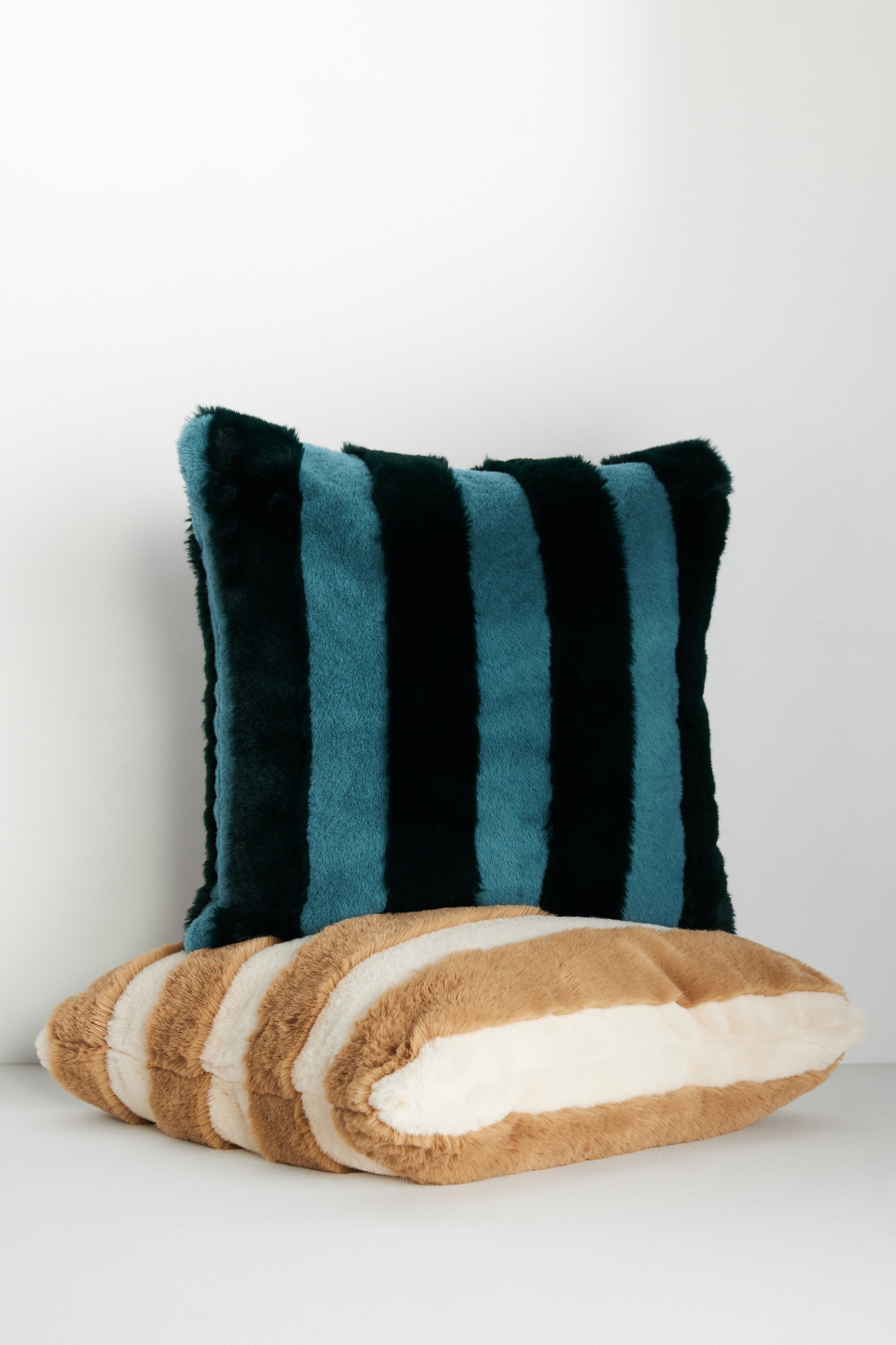 Sophie Stripe Faux Fur Pillow