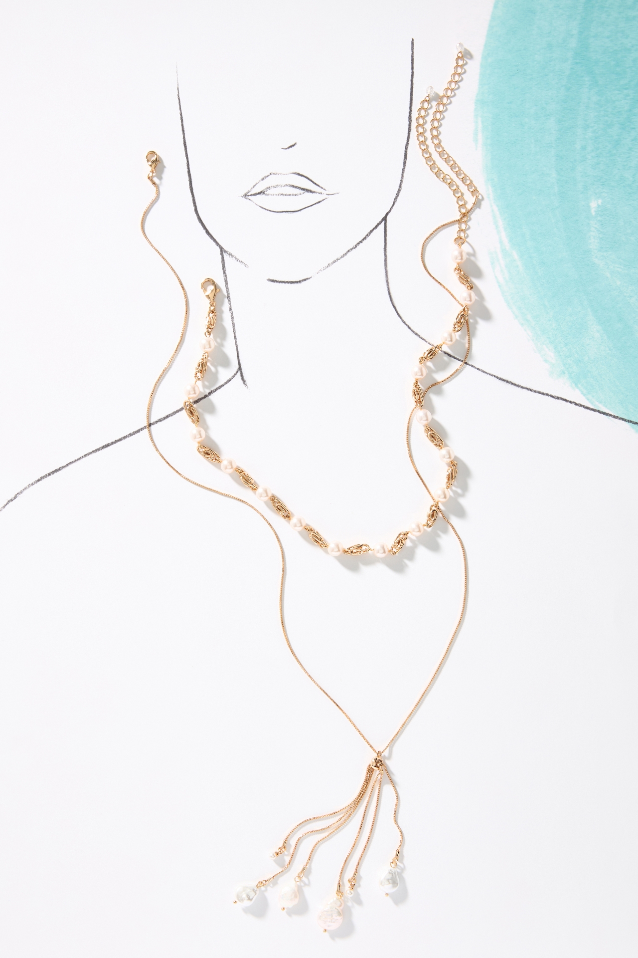 Drippy Pearl Necklace