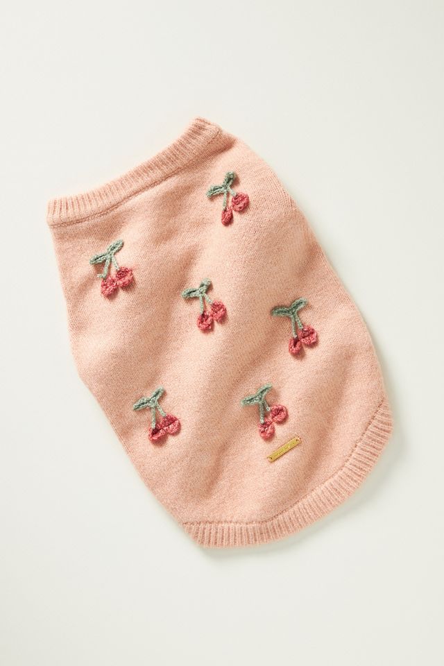 monchéri Cherry Motif Dog Sweater #1