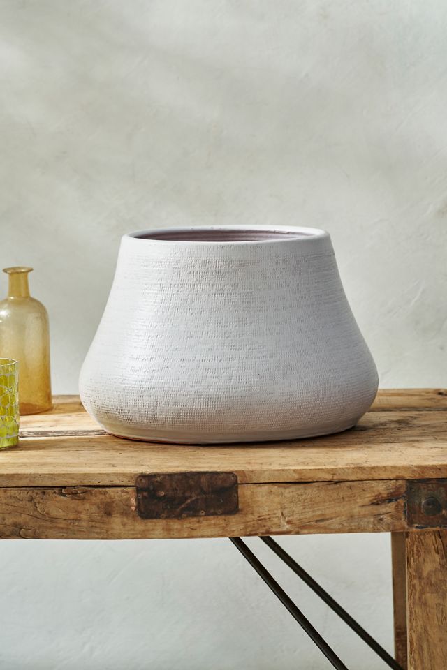 Wide Base Terracotta Drop Planter #1