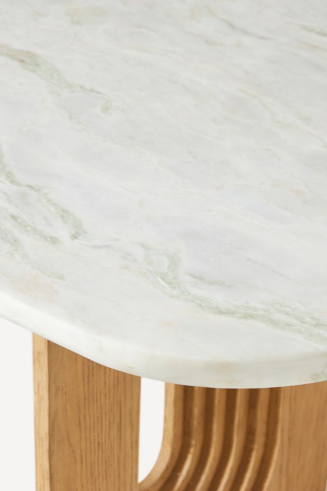 Cayden Rectangular 80" Carrara Marble Dining Table #7
