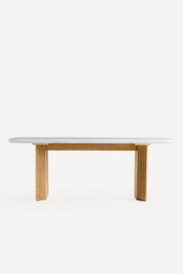 Cayden Rectangular 80" Carrara Marble Dining Table
