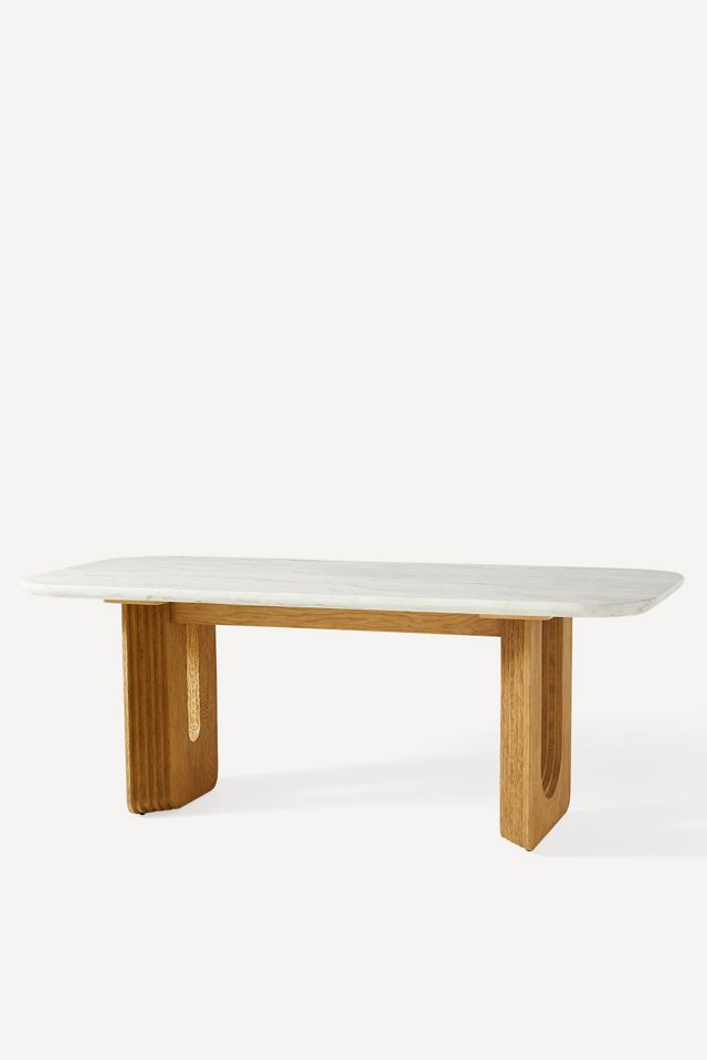 Cayden Rectangular 80" Carrara Marble Dining Table #1
