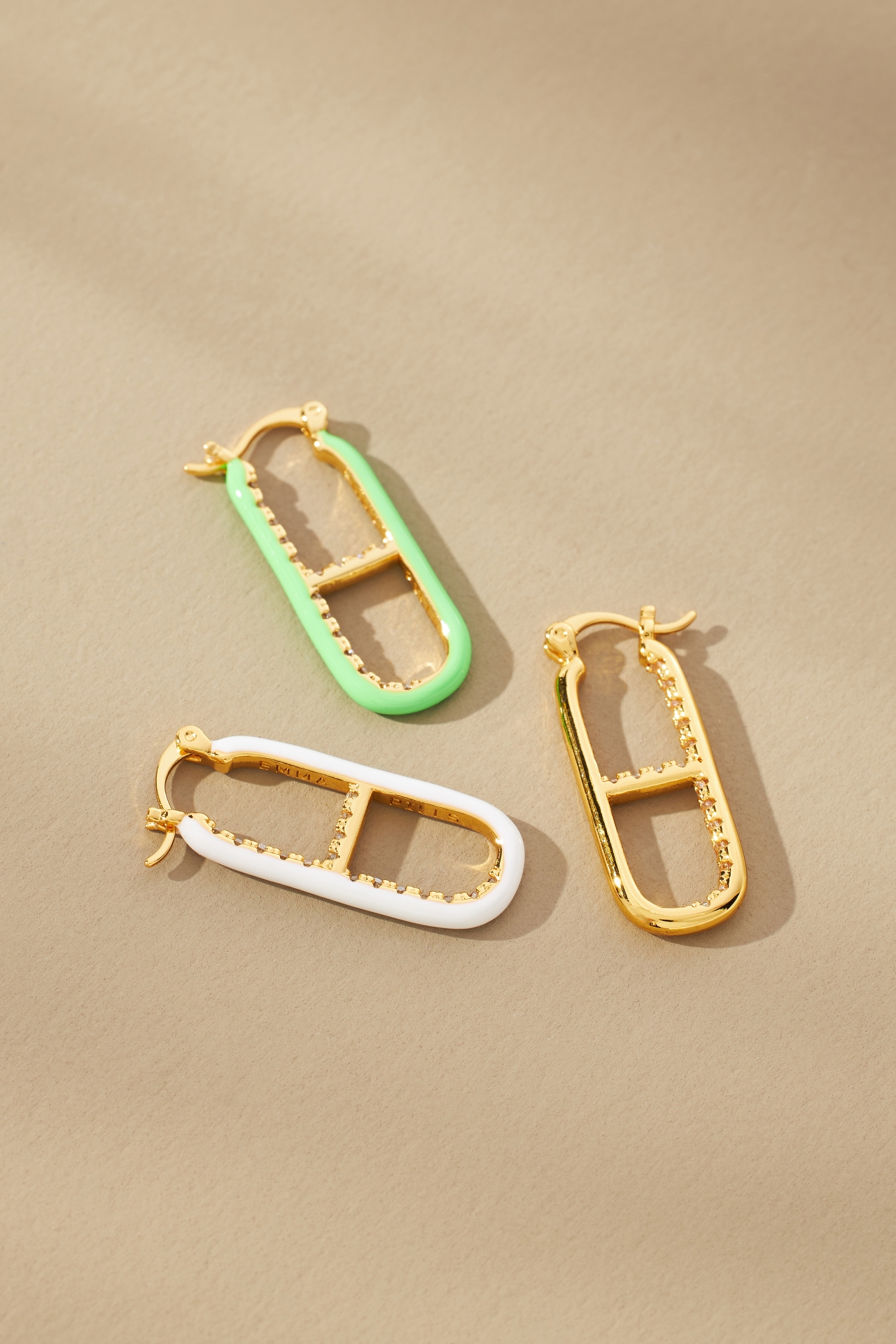 Emma Pills OG Hoop Earrings, Set of 3