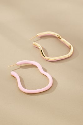 Shop Emma Pills Obsession Hoop Earrings In Pink