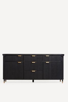 The Isla Oval 70" Fluted-Wood Sideboard