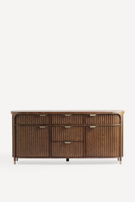 Shop Anthropologie The Isla Oval 70" Fluted-wood Sideboard
