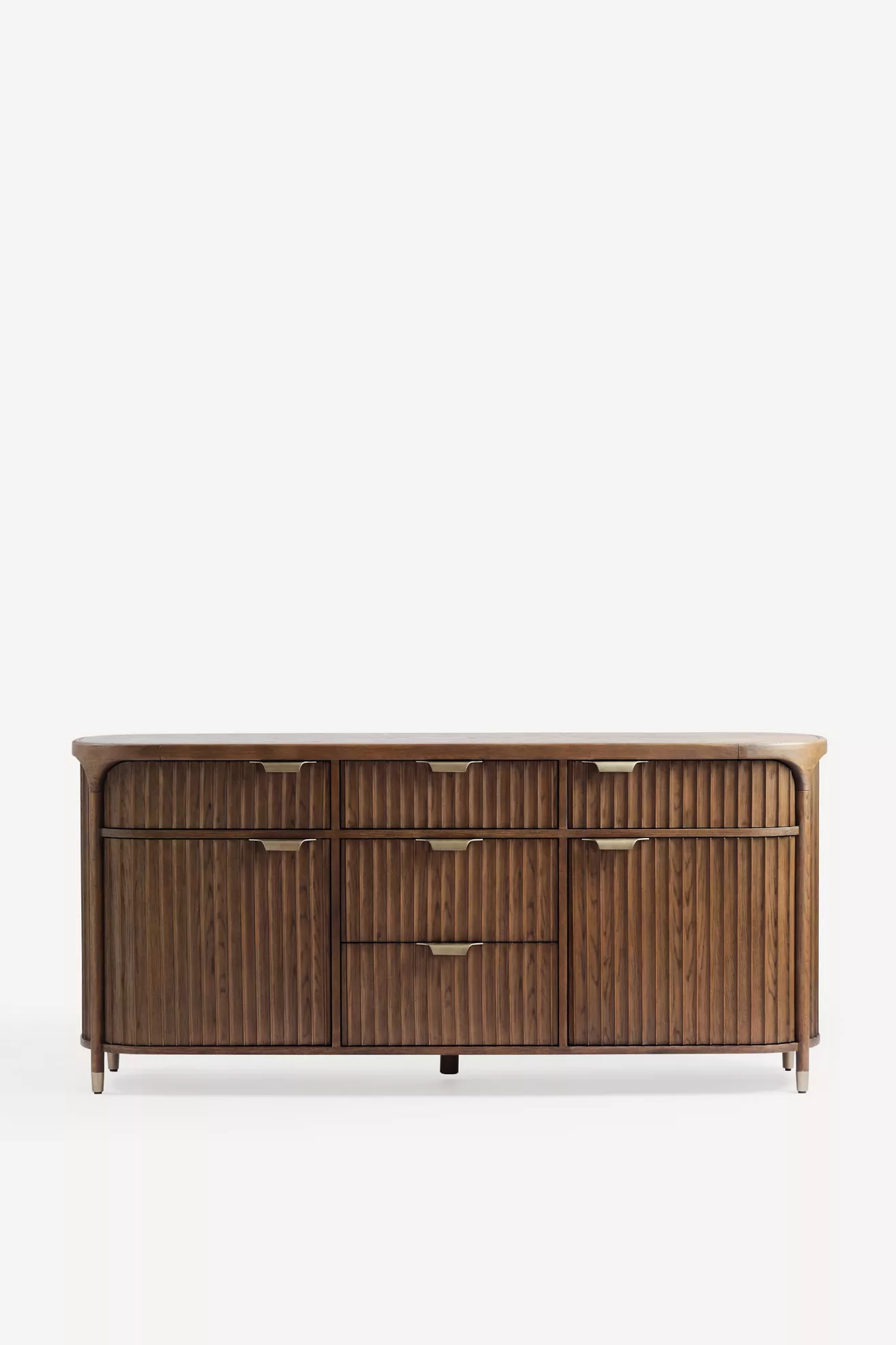 The Isla Oval 70"  Fluted-Wood Sideboard - thumbnail 2