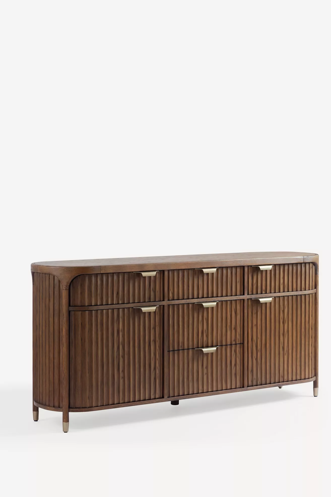 The Isla Oval 70"  Fluted-Wood Sideboard - thumbnail 3