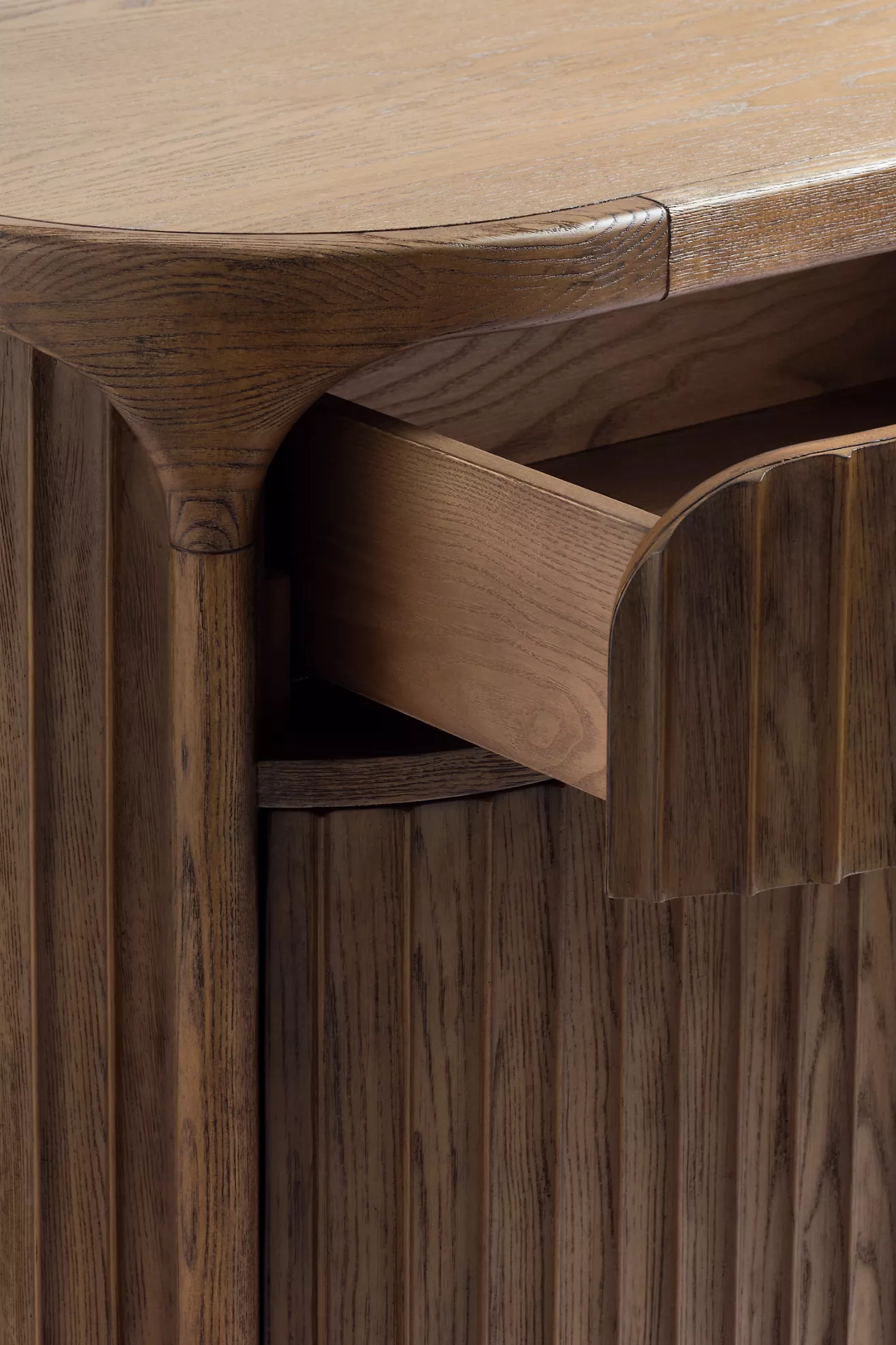 The Isla Oval 70"  Fluted-Wood Sideboard - thumbnail 5