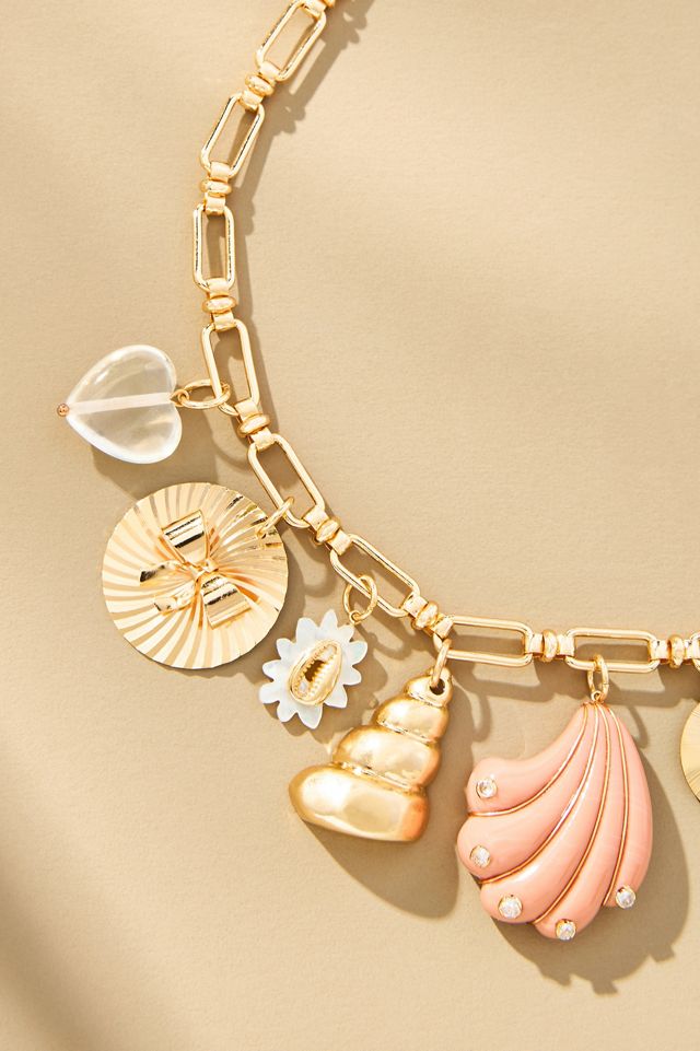 Assorted Shells Charm Necklace #1
