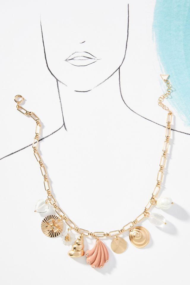 Assorted Shells Charm Necklace #2