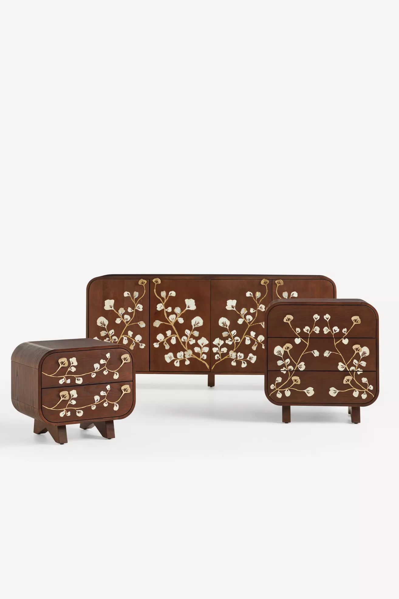 Toulouse Rectangular 70"  Pearl Inlay Wood Sideboard - thumbnail 10