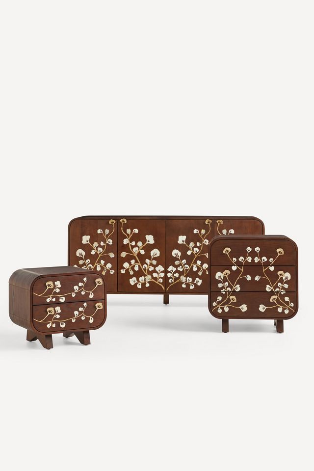 Toulouse Rectangular 70" Pearl Inlay Wood Sideboard #9