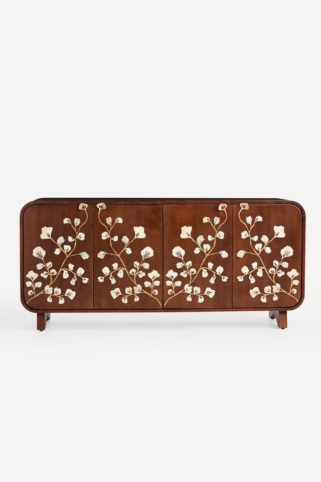Toulouse Rectangular 70" Pearl Inlay Wood Sideboard #1