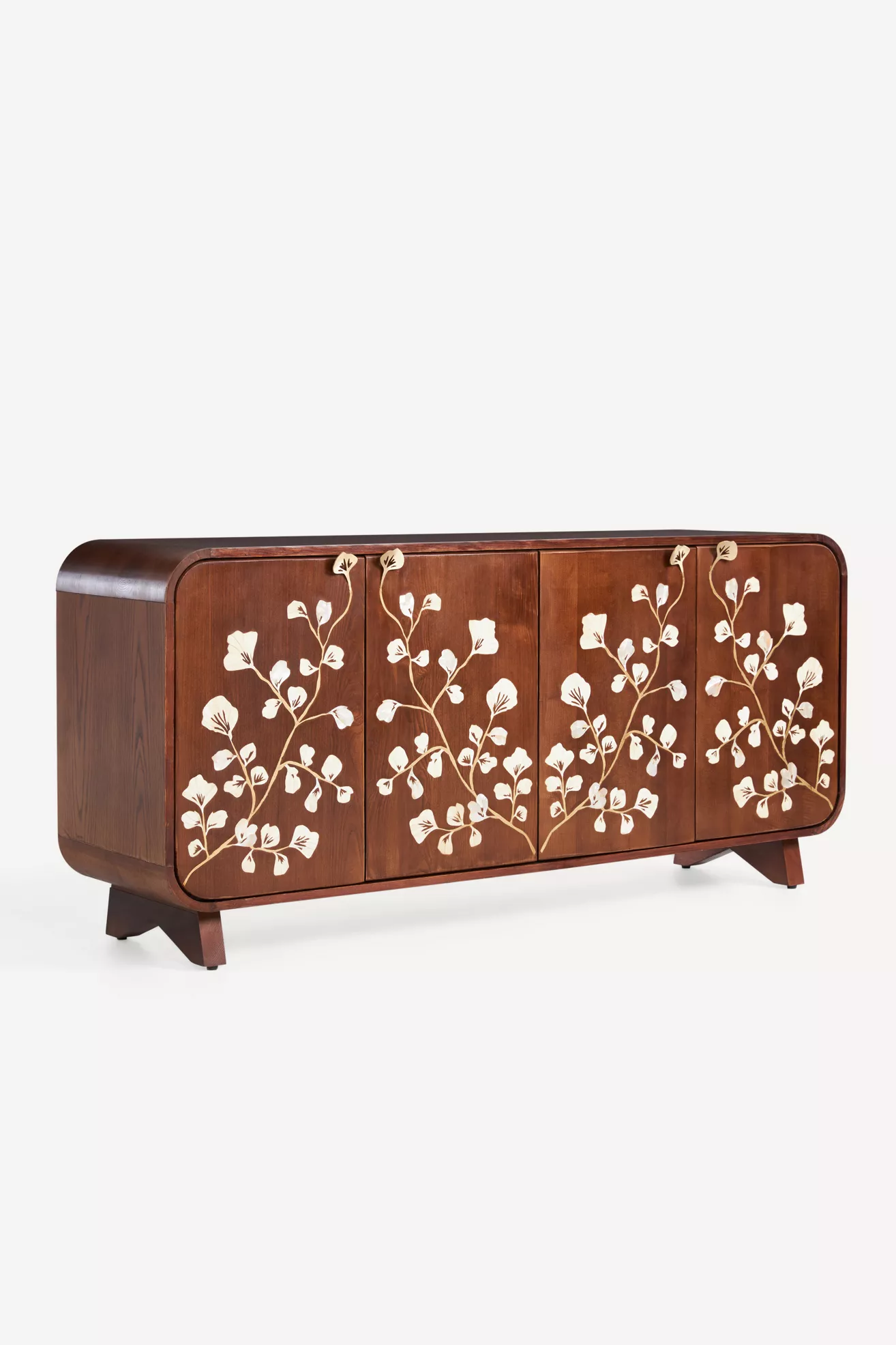Toulouse Rectangular 70"  Pearl Inlay Wood Sideboard - thumbnail 3