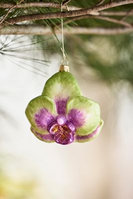Orchid Glass Ornament