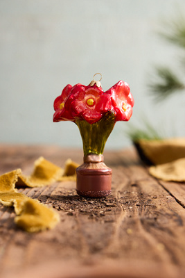 Terrain Amaryllis Glass Ornament
