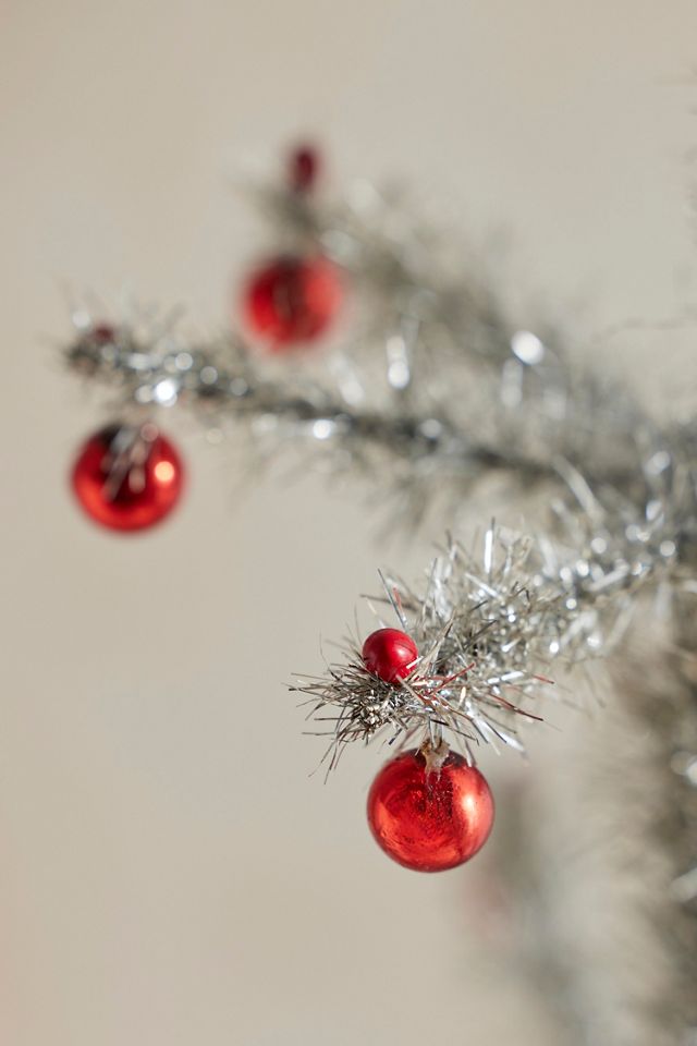 Silver Tinsel Tree, 5’ #1
