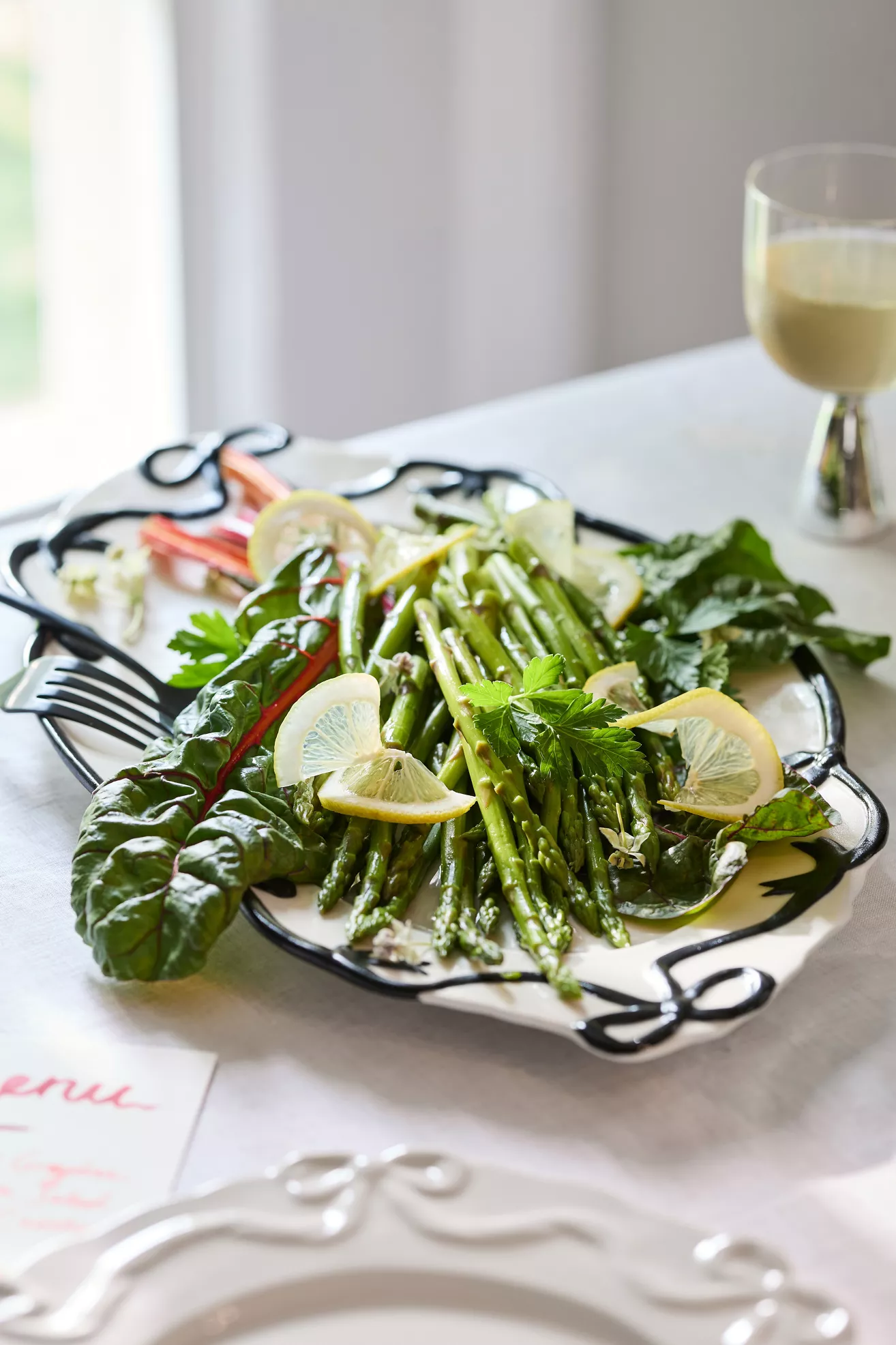 Benedita Bow Ceramic Stoneware Platter - thumbnail 3