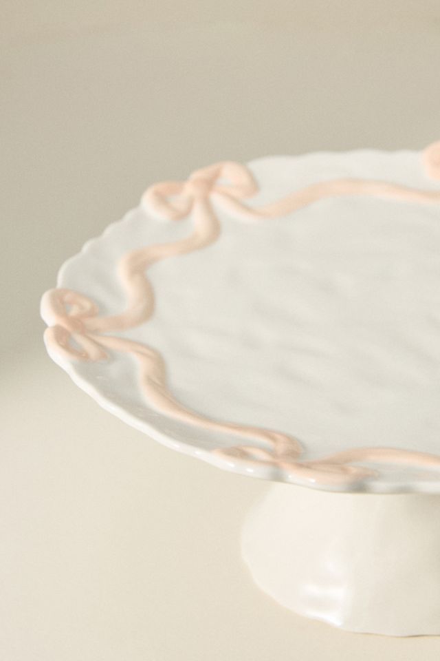 Benedita Bow Ceramic Stoneware Cake Stand #3