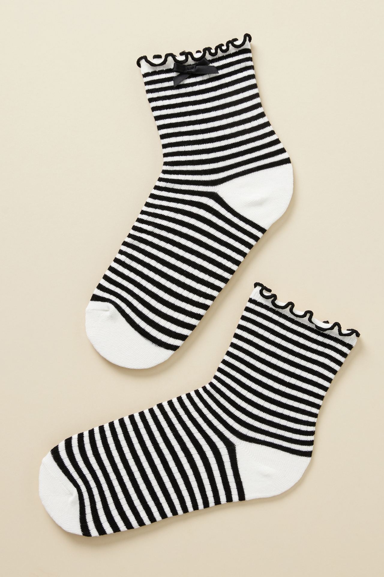 Striped Bow Socks