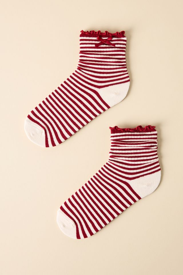 Striped Bow Socks