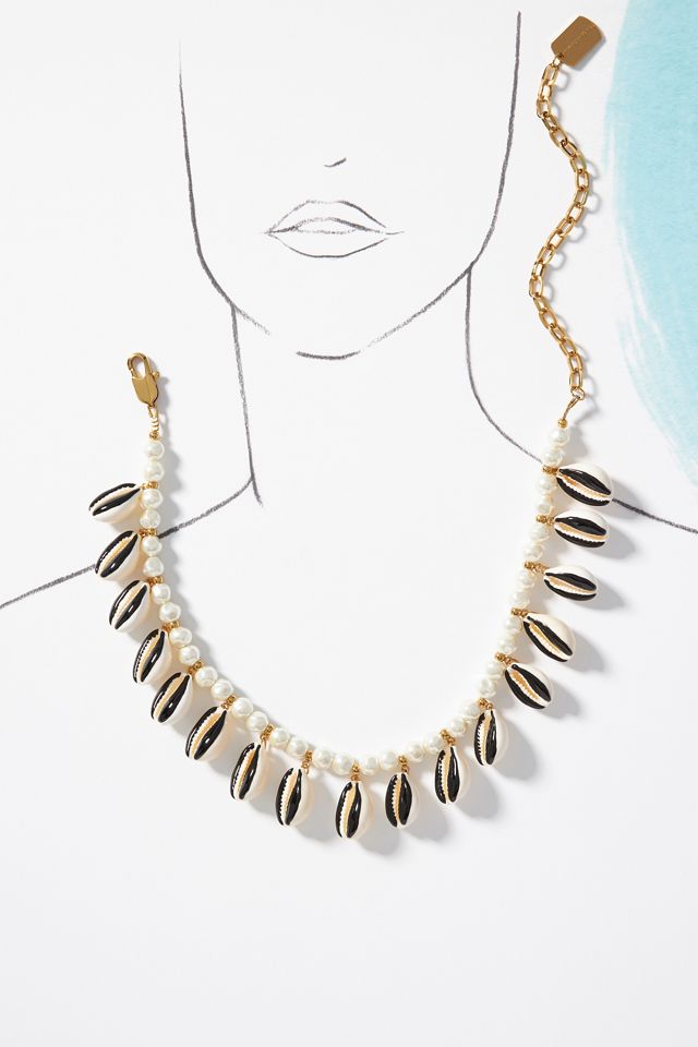 The Shell Dealer Black Poppers Shell Necklace #2