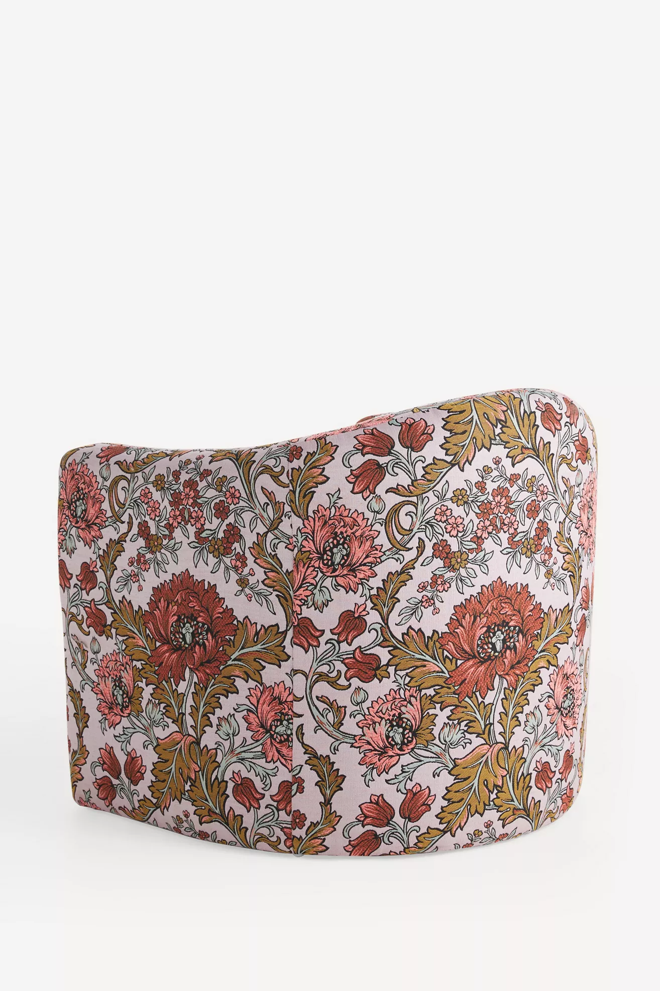Chair side detail of floral pattern