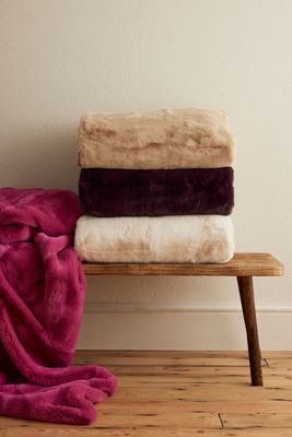 Sophie Faux Fur Throw Blanket