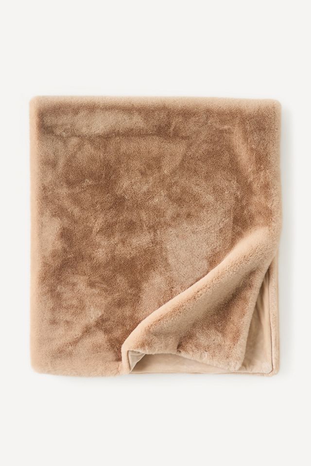 Sophie Faux Fur Throw Blanket #4