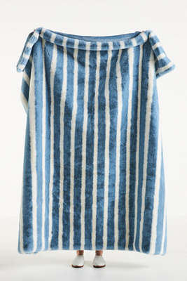 Anthropologie The Sophie Faux-fur Throw Blanket