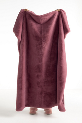 Anthropologie The Sophie Faux-fur Throw Blanket