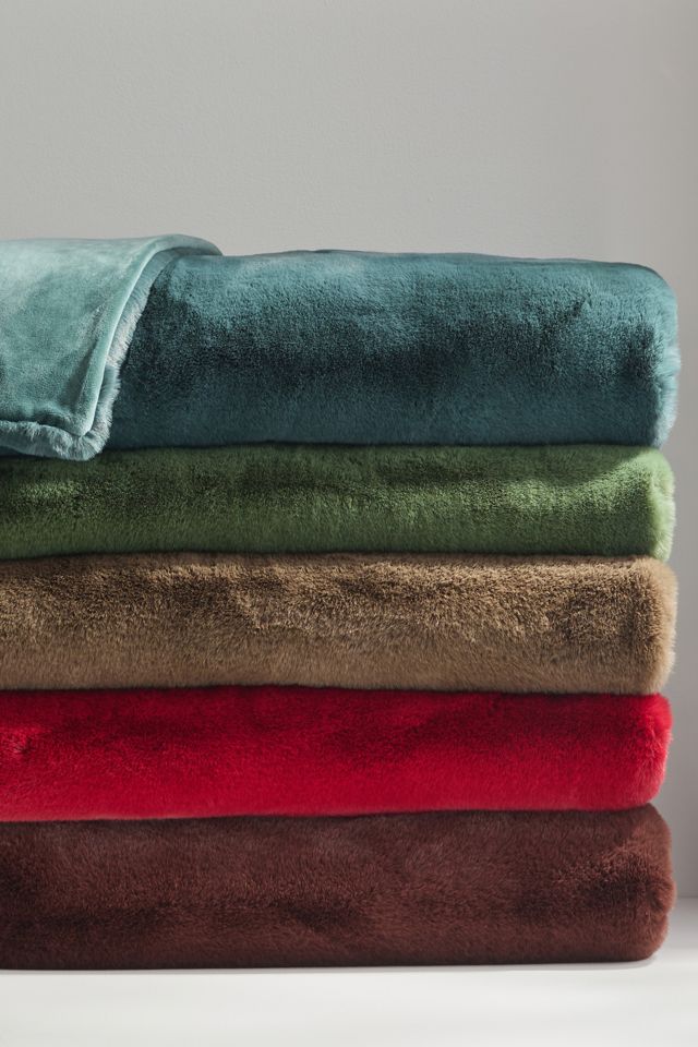Sophie Faux Fur Throw Blanket #2