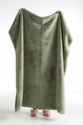 Anthropologie The Sophie Faux-fur Throw Blanket