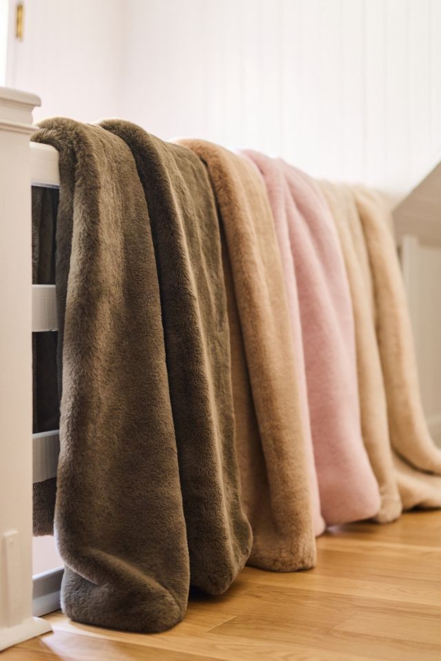 Sophie Faux Fur Throw Blanket #6