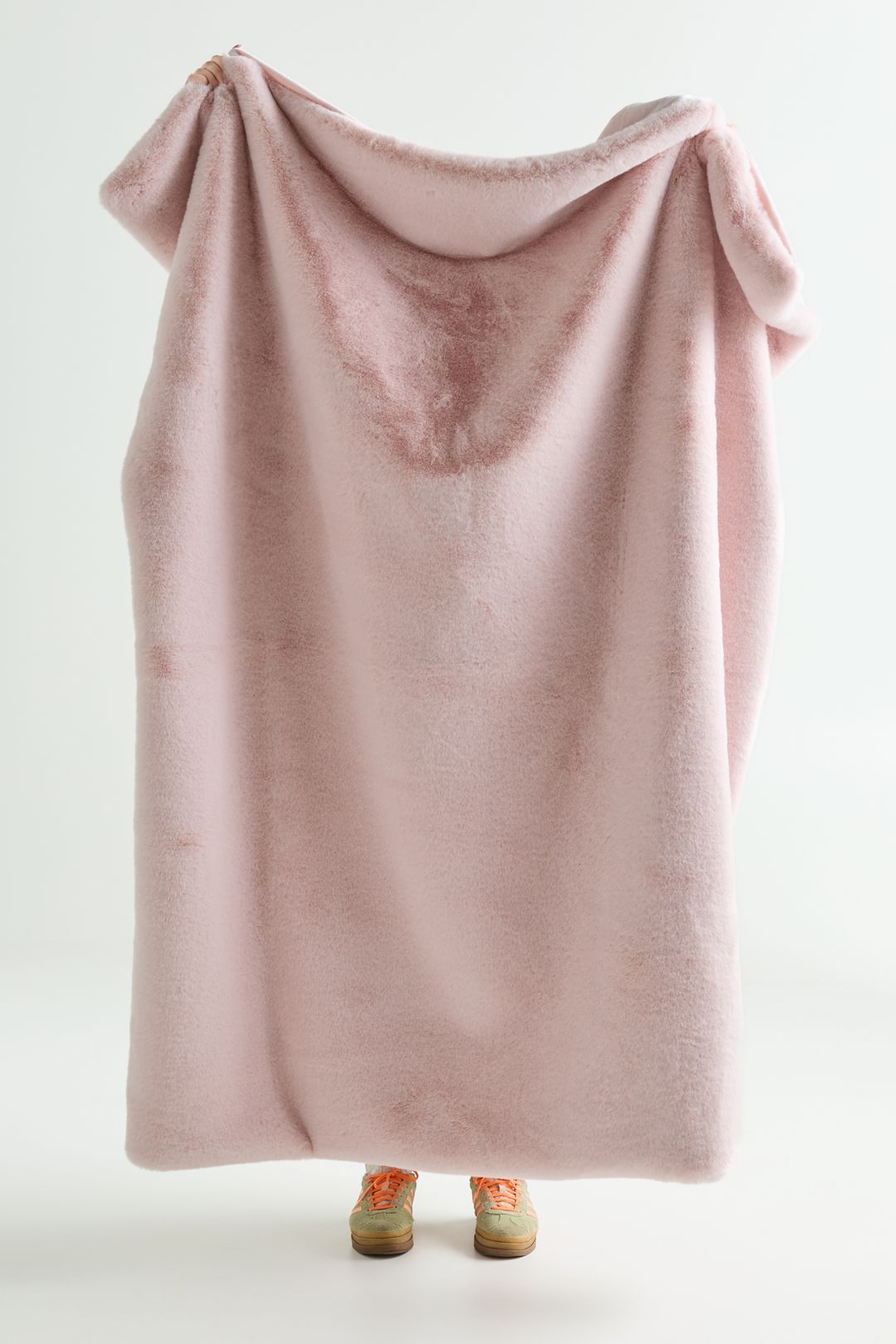 The Sophie Faux Fur Throw Blanket - Middleton Pink, 60" x 70"