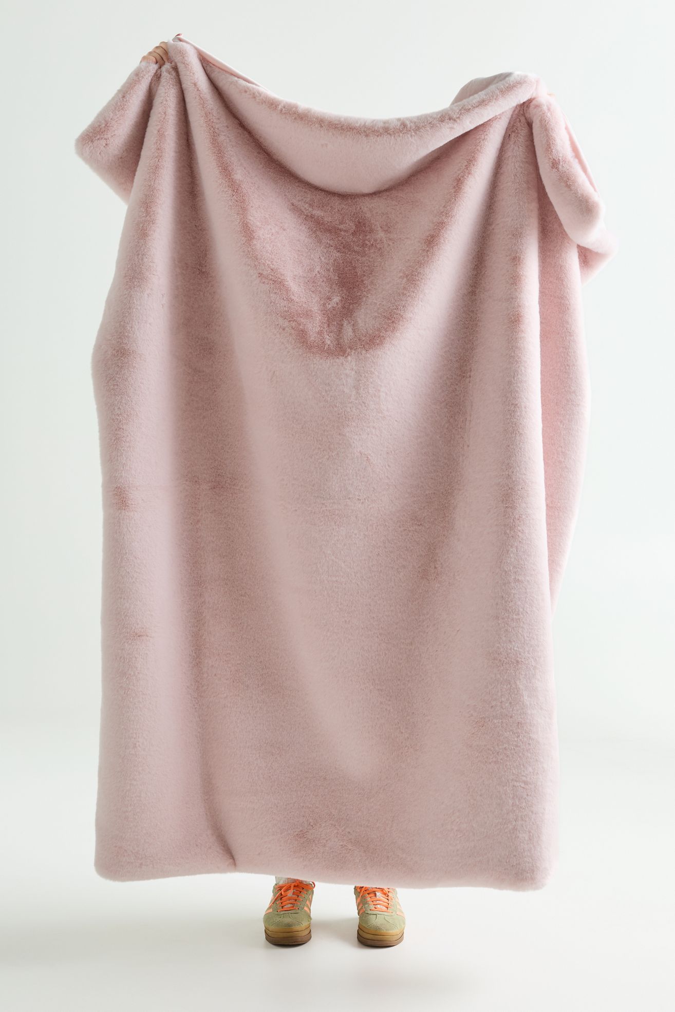 The Sophie Faux Fur Throw Blanket - Middleton Pink, Standard, 60" x 70"